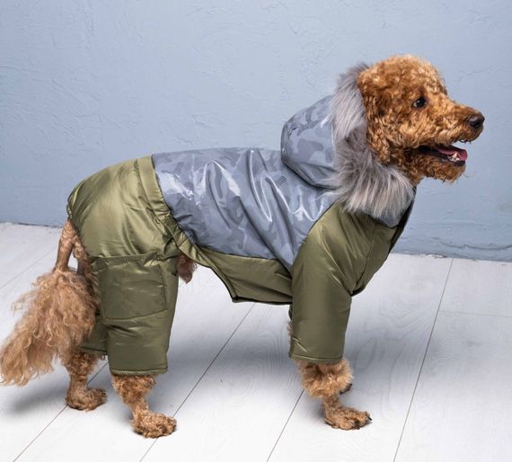 Зимовий комбінезон з світловідбиваючої тканини камуфляж A-78