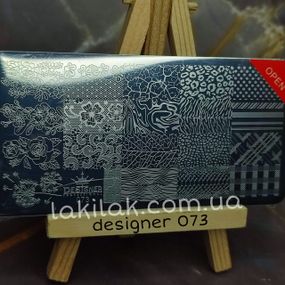 Пластина 073 для стемпінгу Designer Professional (12х6см)