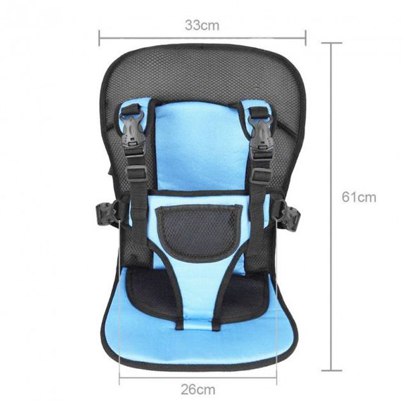 Детское бескаркасное автокресло Multi Function Car Cushion до 12 лет. HK-213 Цвет: синий | Зображення 3