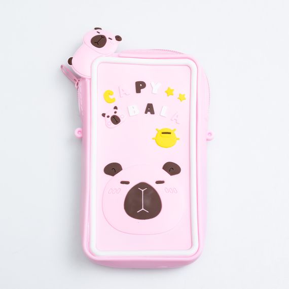 Дитяча силіконова сумочка-гаманець 7*10*3 см Рожевий HP-55-17P | Зображення 1