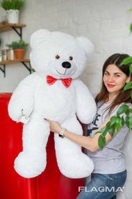 Мишка с сердечком Yarokuz Джон 110 см Белый