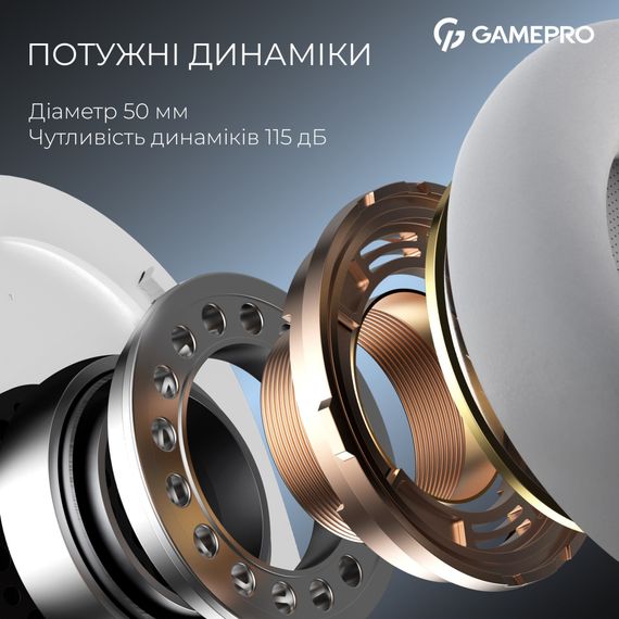 Навушники GamePro Asgard Skadi Wireless White/Blue (HSW191WB) | Зображення 9