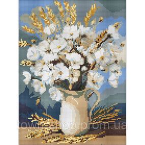 Алмазная мозаика "Белые маки и пшеница" ©art_selena_ua AMO20053, 30х40 см