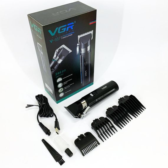 Мужской триммер для окантовки VGR V-687, Машинка для стрижки волос мощная Набор машинок стрижки RP-90 | Зображення 1