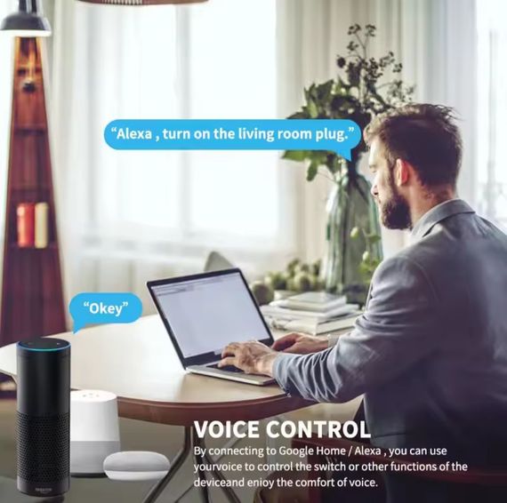 Умная розетка с Wi-Fi и Bluetooth 20А с таймером и мониторингом расхода энергии | Зображення 5