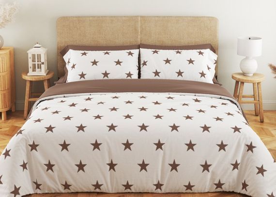 Постільна білизна двоспальне ТЕП Soft dreams Morning Star Cappuccino 2-03858-25314 180х215 см коричнева