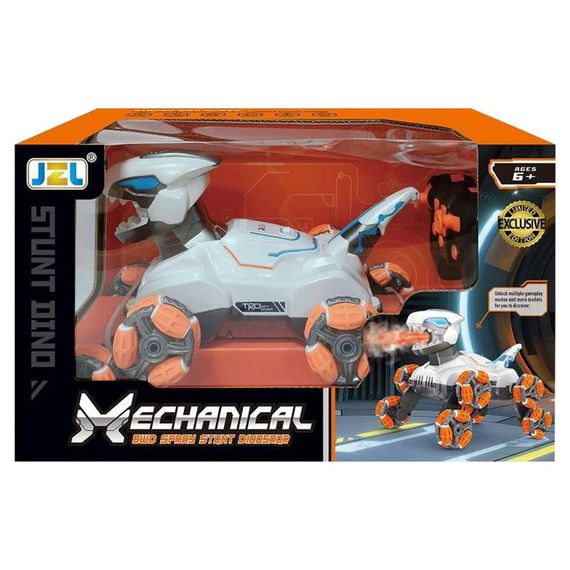 Дитячий восьмиколісний динозавр на радіокеруванні SHT 2590 2.4G (with 2 remote) Grey / Orange | Зображення 2