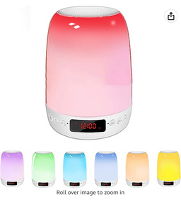 Bluetooth-колонка с ночником и часами, сенсорное управление, LED-подсветка