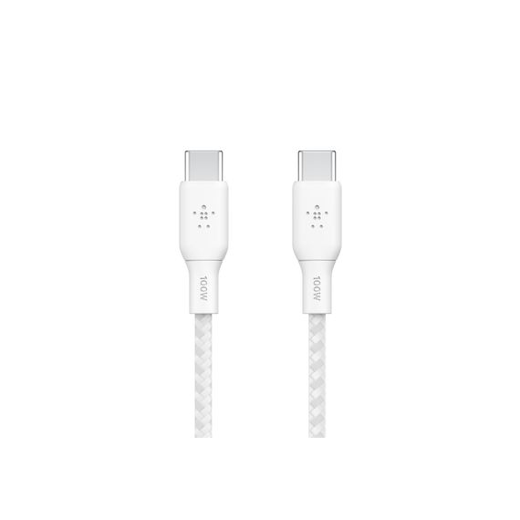 Дата кабель USB-C to USB-C 3.0m 100W white Belkin (CAB014BT3MWH) | Зображення 1