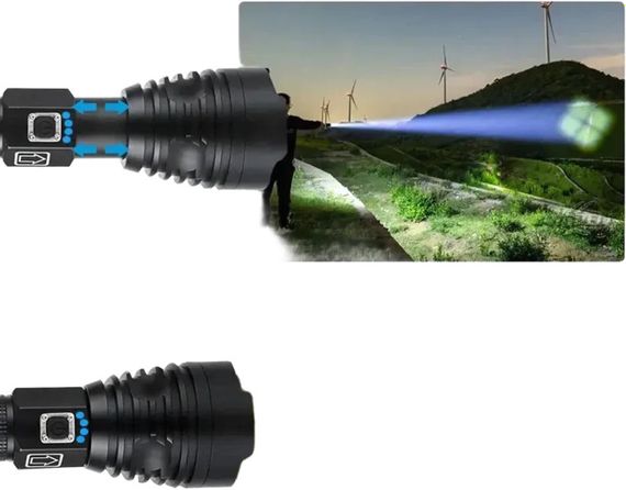 Тактичний ручний ліхтар з USB зарядкою XPRO BL 601 P90 (234562991_553) | Зображення 9