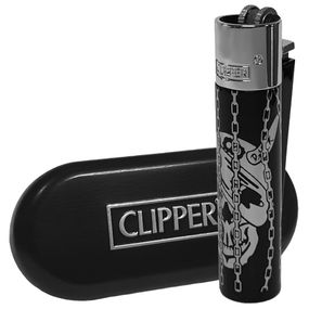 Газовая Металлическая Зажигалка Клиппер "Clipper Metal Deadly Chains Silver"
