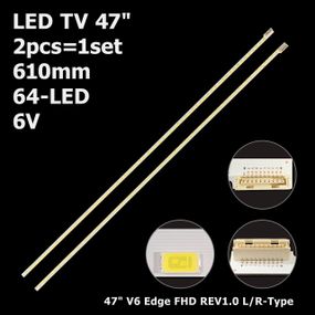 LED підсвітка TV 47" V6 Edge FHD REV1.0 L-Type R-Type Type 6920L-0089A 6920L-0089B 3660L-0369A 2шт.
