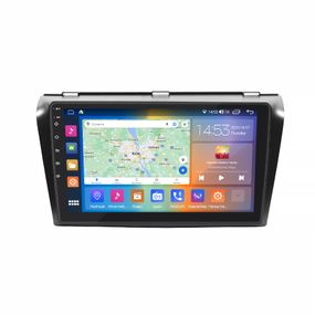 Штатная магнитола 9" Lesko для Mazda 3 I (BK) 2003-2006 4/64Gb CarPlay 4G Wi-Fi GPS Prime 8 ядер охлаждение