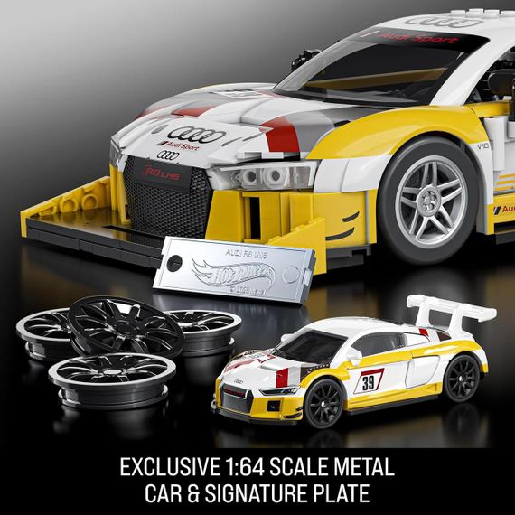 Премиум машинка-конструктор Mattel Brick Shop Hot Wheels Elite Series ’15 Audi R8 LMS 820 деталей | Зображення 6