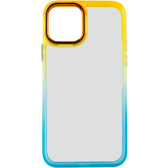 Чохол TPU+PC Fresh sip series для Apple iPhone 14 Plus (6.7") Бірюзовий / Помаранчевий | Зображення 1