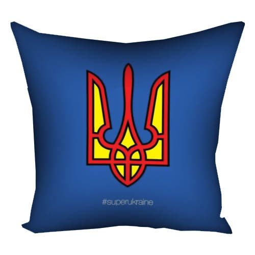 Подушка габардинова з принтом Super Ukraine 50x50 (5P_UKR043)