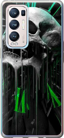 Чехол на Oppo Reno5 Pro Plus Череп-часы "4100u-2243-17620"