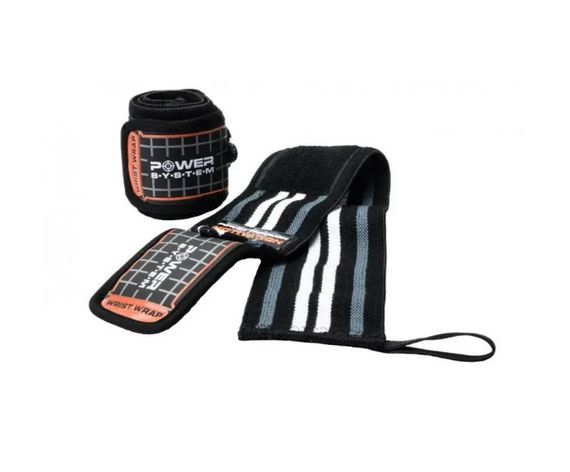 Бинти для зап'ясть (кистьові бинти) Power System PS-3500 Wrist Wraps Grey/Black (пара) (PS-3500_Grey-Black) | Зображення 2