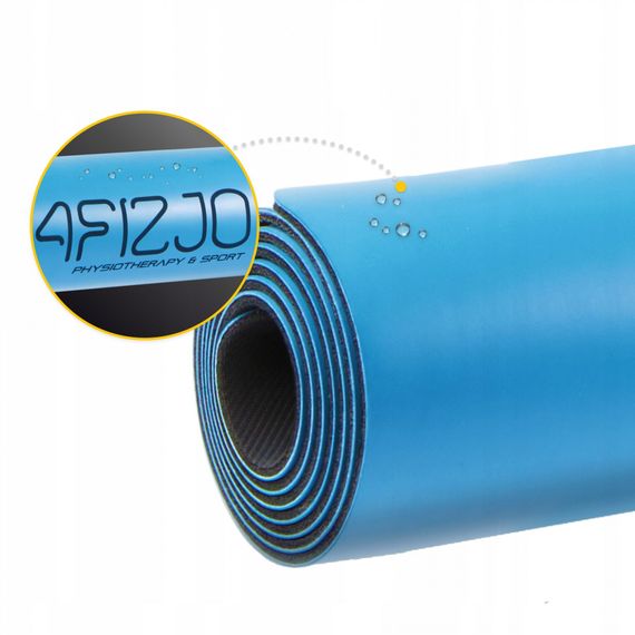 Килимок (мат) спортивний 4FIZJO PU 183 x 68 x 0.4 см для йоги та фітнесу 4FJ0588 Blue (P-5907739319555) | Зображення 6