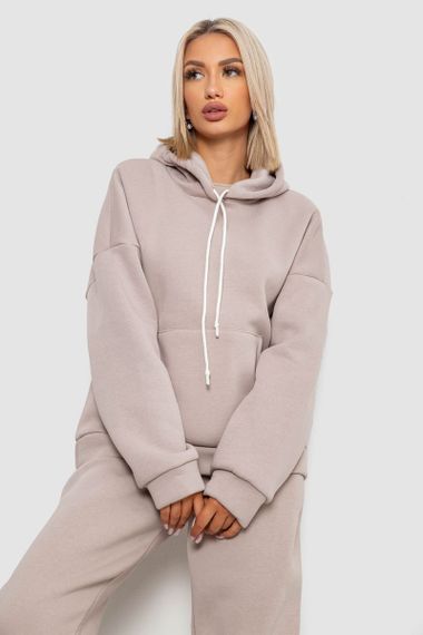 Спортивный костюм женский на флисе, цвет бежевый, 238R5726 | Зображення 1
