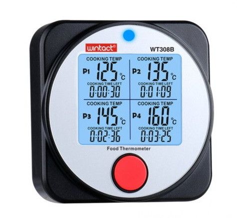 Термометр пищевой электронный 4-х канальный Bluetooth -40-300°C WINTACT WT308B | Зображення 2