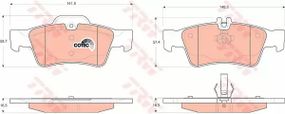 Гальмівні колодки до дисків MB E/S-клас (W211/W212/W220/W221) 99-, TRW (GDB1546)