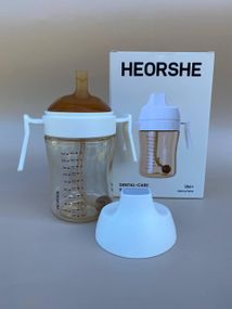 Поїльник дитячий HEORSHE 300 мл Білий