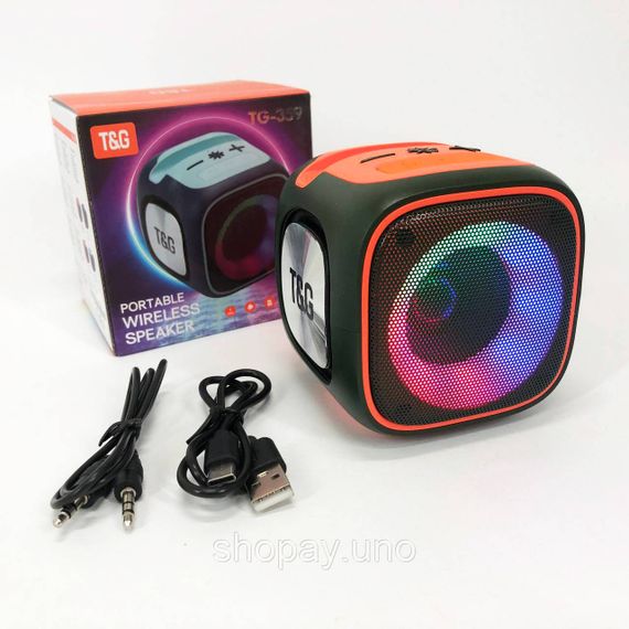 Портативна колонка portable wireless speaker TG359, Бездротова портативна колонка з ремінцем FK-26 | Зображення 9