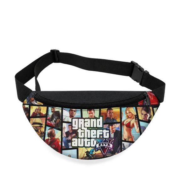 Дитяча сумка-бананка Grand Theft Auto V 32х15 см на пояс або через плече (5795)