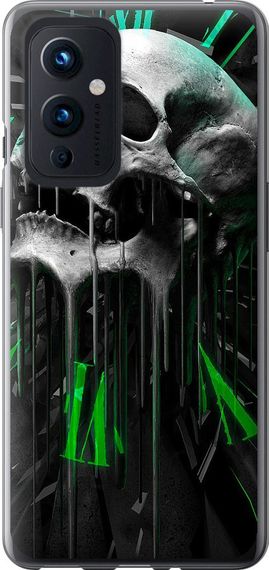 Чехол на OnePlus 9 Череп-часы "4100u-2249-17620"