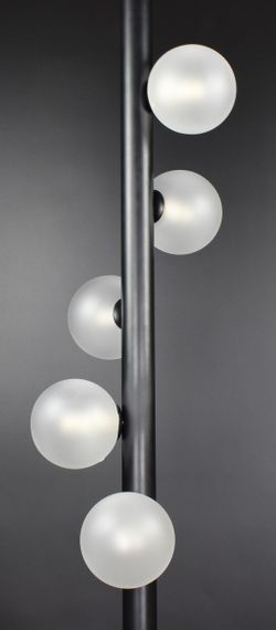 Люстра підвісна на 5 лампочок 26918 Чорний 85-240х23х23 см. | Зображення 6