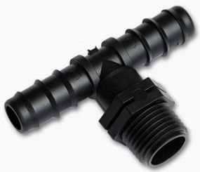 Трійник Bradas із зовнішньою різьбою 1/2" штуцер під трубку 16 мм 25 шт