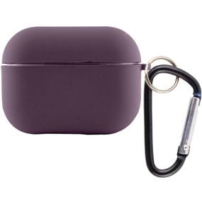 Силиконовый футляр с микрофиброй для наушников Airpods 4 Фиолетовый / Elderberry