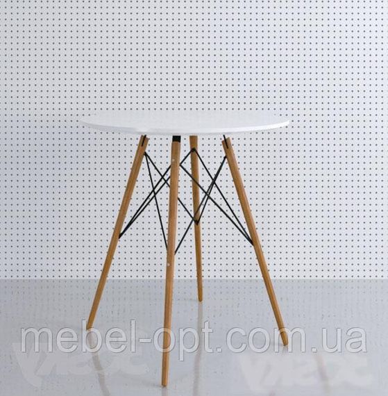 Стіл Етна МДФ білий круглий 80 см, дизайн Eames DSW Table | Зображення 8