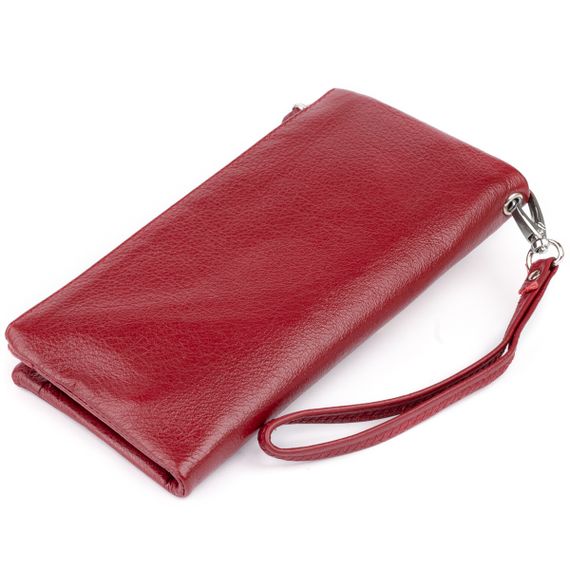 Кошелек-клатч из кожи с карманом для мобильного ST Leather 19311 Бордовый | Зображення 1