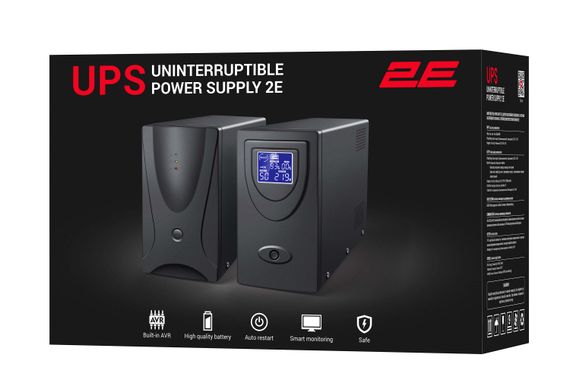Джерело безперебійного живлення 2E  DD2000, 2000VA/1200W, LCD, USB, 2xSchuko (2E-DD2000) | Зображення 3