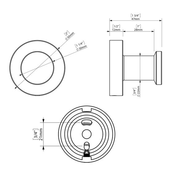 Гачок одинарний Sonia ASTRAL BLACK 185160 (000026853) | Зображення 1