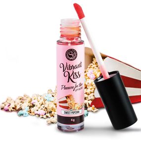 Блиск для губ з ефектом вібрації Secret Play Vibrant Kiss Pleasure For Two Lip Gloss Sweet Popcorn,