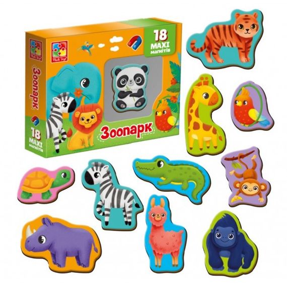 Игра магнитная Vladi Toys Зоо VT3106-25 18 предметов