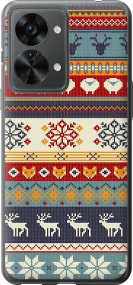 Чехол на OnePlus Nord 2T Рождественский орнамент "3303u-2640-17620"