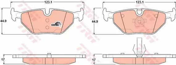 Колодки гальмівні BMW — MG — ROVER 316i/316i Compact/316i Coupe/316i Touring/318d/318d Comp