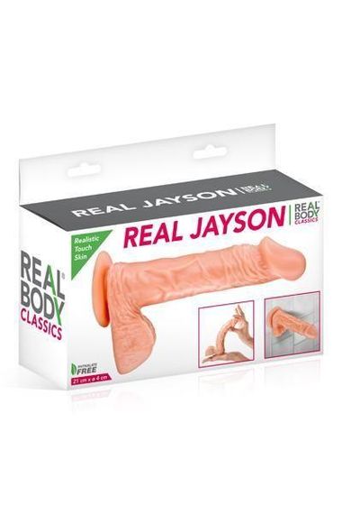 Фалоімітатор Real Body — Real Jayson Flesh, TPE, діаметр 4 см Sex Aura | Зображення 3