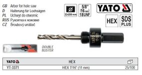 Тримач для кільцевих пил Ø-14-30 мм Ø-5/8" Польща YATO YT-3371