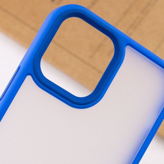 TPU+PC чохол Metal Buttons для Apple iPhone 13 (6.1") Блакитний / Light Blue | Зображення 4