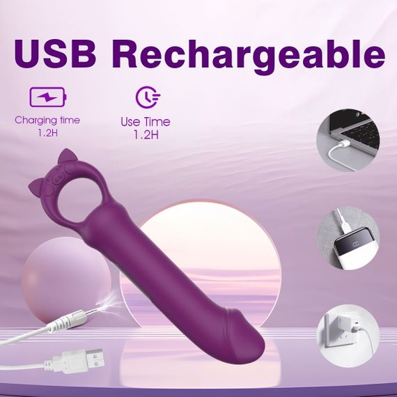 Мини-вибратор Every Night Toys Grace фиолетовый, 10 режимов вибрации sexstyle | Зображення 3