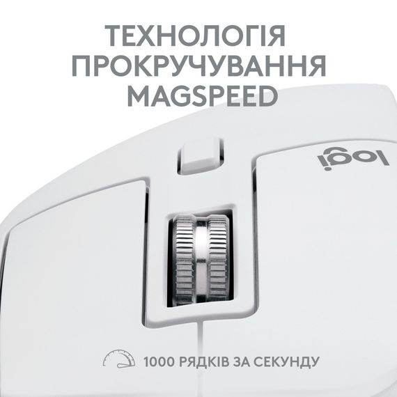 Мишка Logitech MX Master 3S For Mac Performance Wireless Pale Grey (910-006572) | Зображення 1