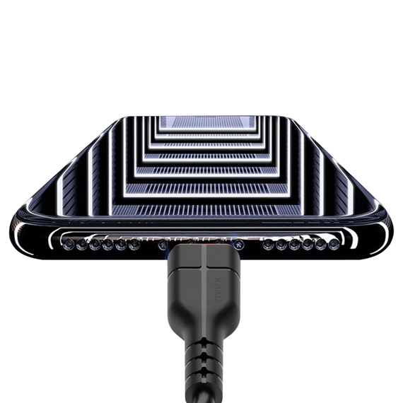 USB кабель Kaku KSC-300 USB - Lightning 2m - Black | Зображення 1