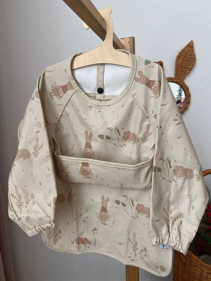 Нагрудник дитячий з рукавами для годування та творчості Звірята | Зображення 2