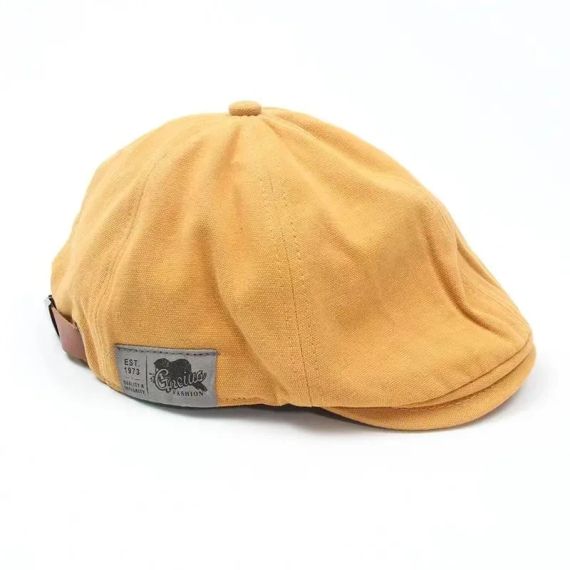 Вінтажний модний однотонний берет Ivy Cap Жовтий