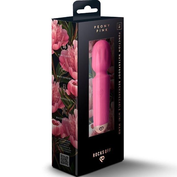 Вибромассажер Rocks Off Mini Wand Peony Pink, 16 режимов Sex Aura | Зображення 5